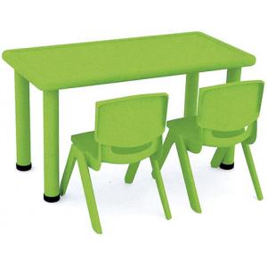 kids furniture green color table and chairs plastic school desk