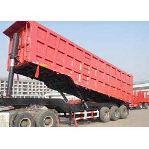 China Steel Material 4 Axle Semi Trailer 32 Tons Loading For Mining / Construction Sites supplier