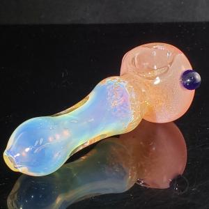 5" Glass Tobacco Pipe Studded Heavy Collectible Hand Bowl