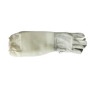 White Ventilated Gloves for Beekeeping White Sheepskin Gloves with White Soft Ventilated Cuff