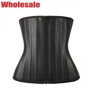 China 2XS XS Black Zipper Latex Sport Waist Trainer To Wear While Working Out supplier