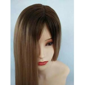 China 16 Inches Highlight With Dark Root European Human Hair Jewish Wig supplier