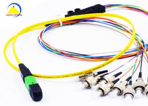 China 12F MPO Fiber Optic Ribbon Cable Female 12FC For FTTH FTTB wholesale