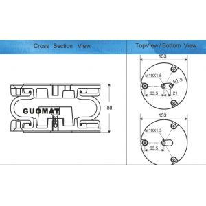 1B5003 Rubber Bellows NO. 1B5003 Industrial Air Spring With Strong Steel Plate