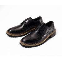 China Spring / Autumn Men's Casual Shoes  Round Toe Mens Black Leather Loafer Shoes on sale
