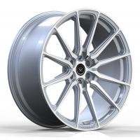 China 24X10 Monoblock Forged Rims 1 Piece Aluminum Alloy Polished Silver Wheels on sale