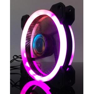 China 12V 120mm RGB LED computer fan PC case fan with controller supplier