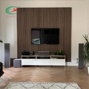 Walnut MDF Wood Slat Wall Panel Multipurpose Practical For Office