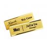 China Custom Business ID Emblem Metal Lapel Pin Gold Name Tag Badge With Magnet Holder wholesale