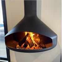 China 800mm Europe Style Wood Burning Steel Stoves Wall Mounted Hanging Fireplaces on sale
