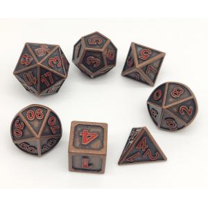 Hand Engraved Painting Mini Dice Set , Multi Function Polyhedron Dice