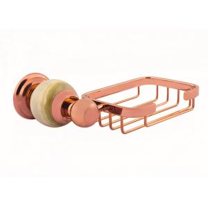 China Bathroom Accessories Wall Mounted Soap Dish Brass Rose Gold Plating supplier