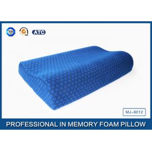 China Anti-Snore Wave Shaped Contoured Memory Foam Bed Pillow With Cotton Velvet supplier