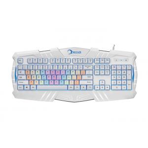 Compact Gaming Keyboard White , Light Up Gaming Keyboard Anti Ghosting