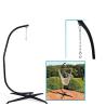 China Easy Collapsible Swing Hammock Chair With Durable Hanging Kits And C Shape Swing Stand wholesale