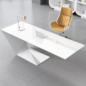 Home Office Funiture Morden Work Office Desk with Custom White Paint Consulting Table