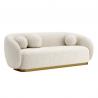240cm×85cm Modern Fabric Sofa Set White Flannel Sponge Filling