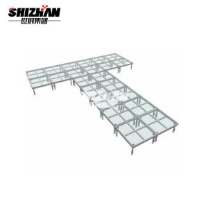 China Portable Outdoor Glass Floor Wedding Dance Stage 1m 2m 4m Length supplier