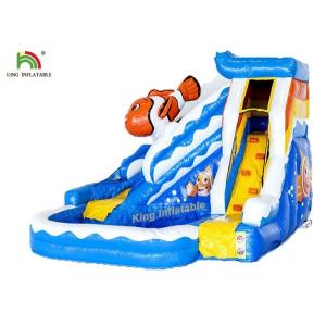 China Commercial PVC Tarapulin Blue Mini Inflatable Water Slide With 2 Years Warranty supplier