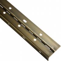 China Brass Plated Continuous Piano Hinge Partial Wrap Slotted For Bending Metal Door on sale