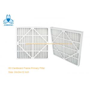 Pleated AC Furnace Pre Air Filter For Air Return To Dust Removal 90% 5 Um Particles , Paper Frame
