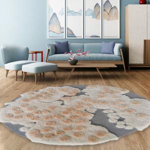 Pure Handmade Wool Irregular Rugs For Living Room 1000*1000mm