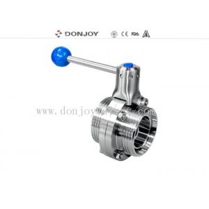 DIN / SMS / RJT Manual sanitary butterfly valve thread end SS304