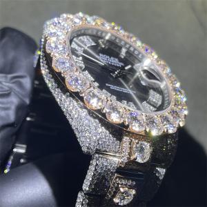 30 Carats Moissanite Bust Down Watch Lab Diamond Watch Mechanical Lab Diamond