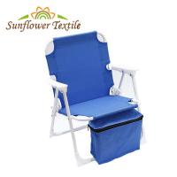 Oversized Blue Foldable Fishing Chair Steel Iron Oxford Fabric