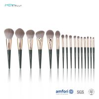 China OEM 16 Pieces Cosmetic Rose Gold Makeup Brushes With Vegan Hair on sale