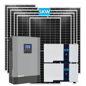 Complete Set 5KW 10KW 15KW 5000W Solar Photovoltaic System Solar Power Kit On Hybrid Grid Solar Energy System