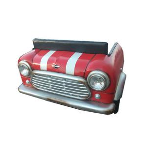 Industrial Vintage Classic Retro Red Chevy Back Car Sofa Couches With Union Jack