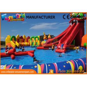 China 0.9mm PVC Tarpaulin Inflatable Commercial Water Park With Slide wholesale