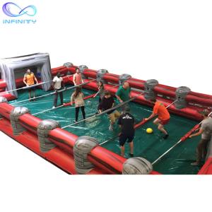 Interactive Wholesale Inflatable Soccer Soap Field / Inflatable Pvc Football Pitch Arena Playground For Water