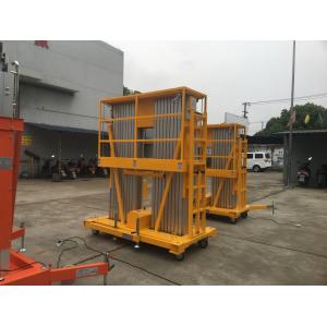 China Portable Aerial Work Platform Vertical Lift 12m Platform Height Double Mast supplier