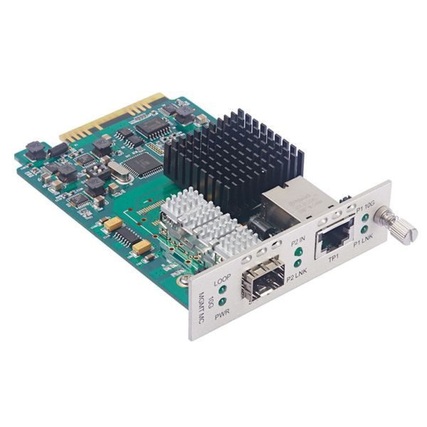 China 10G 3R中継器とのRJ45フレームの長さ18000Bytesへの処理しやすい媒体のコンバーター カードSFP supplier