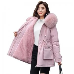 China Custom Size Long Puffer Coat Loose Form Long Hooded Parkas Winter Jacket supplier