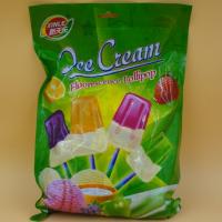 China Small Yogurt Covered Ice Cream Lollipop / Hard Candies With Multi Fruit Flavor on sale