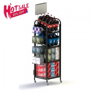 Beverage Display Energy Drink Stand Shelf Metal Basket