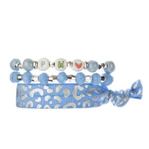 China Silver Foiled Beaded Bracelets Sets , 7.25 Sterling Silver Bangles Set supplier