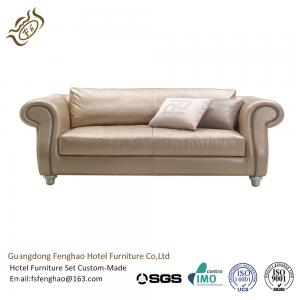 China Modern Cream PU Leather Couch Corner Sofa Set / Leather Sectional Sofa supplier