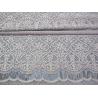 China Grey Eyelash Knitted Cotton Nylon Stretchy Lace Fabric Thick Flower For Lady Dress wholesale