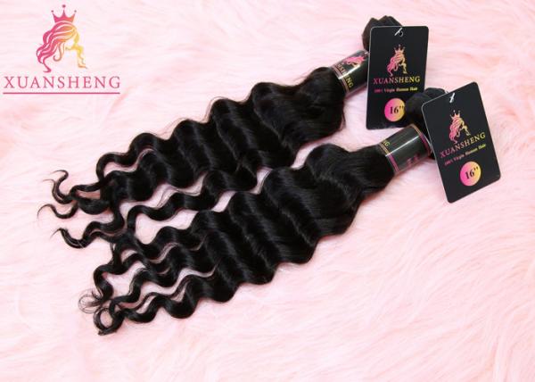 100 Human Hair Weaving Hair , Loose Wave Human Hair Extension 9A Grade