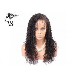 Kinky Curly Brazilian Virgin Human Hair Lace Front Wigs Shedding Free Natural Looking