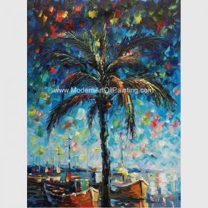 China Hand Painted Palette Knife Oil Painting Seascape Gulf of Mexico Wall Art Decoration wholesale