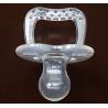 China Transparency Silicone Baby Pacifier Food Grade With Big Plush Size Nipple Teat wholesale