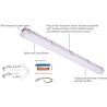 China Industrial LED Tri Proof Light IP66 IK10 2ft/4ft/5ft/8ft 120-277V/120-347V Input Voltage wholesale