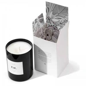 China Candle Jar And Fancy Packaging Box Custom Logo Recycled Fold Paper Materials supplier