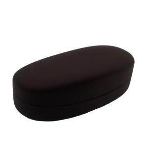 China Oval Shaped Custom Logo Embossed ODM Clamshell Eyeglass Case wholesale