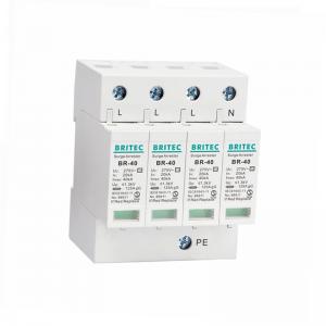 China BR-40 4P 40kA Class 2 Surge Arrester Protection Device lightning arrester 3 Phase thunder protector spd supplier